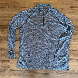 Under Armour Heathered Black Long Sleeve Pullover 1/4 Zip